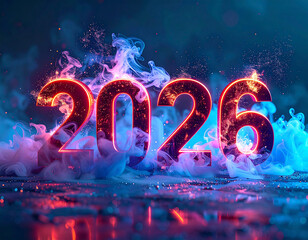 Celebrate the arrival of 2026 with vibrant colors and festive energy in a stunning visual display