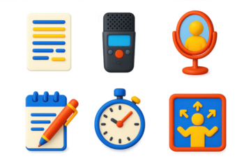 Set of icons for a computer program