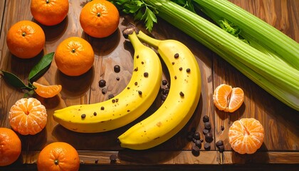 Fresh and Vibrant Fruit and Vegetable Still Life.