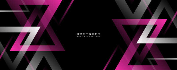 3D pink white abstract background overlap layer on dark space with triangle lines effect decoration. Modern graphic design element cutout style concept for web, poster, flyer, card, or brochure cover