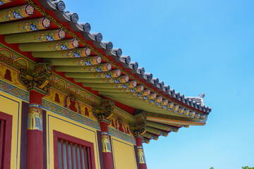 Korean style wall and roof, bukchon hanok villageTraditional Korean style architecture in Seoul South Korea.