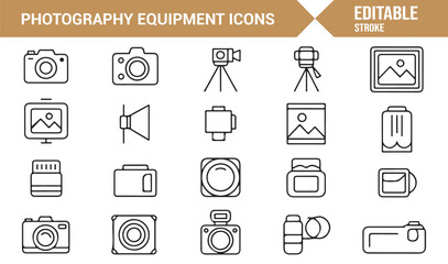 Comprehensive Icon Pack of Digital Cameras and Photographic Equipment