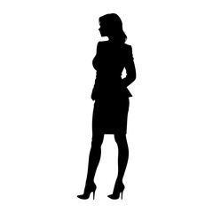 Business woman profile silhouette vector for entrepreneurial branding startup marketing and small business coaching content