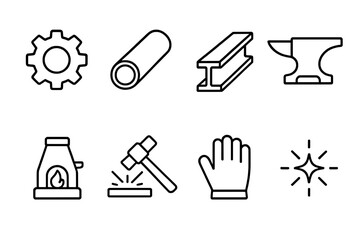 Fototapeta premium Metalwork Icon Collection
