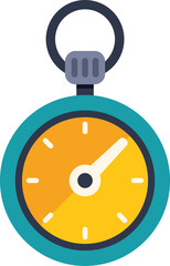 Classic stopwatch is ticking, indicating that time is passing quickly