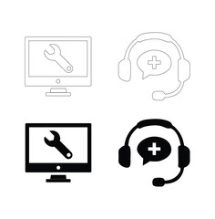 IT support for designing vector icons and line art.