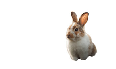 Easter. Rabbit on a white transparent background.
