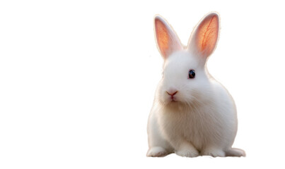 Easter. Rabbit on a white transparent background.