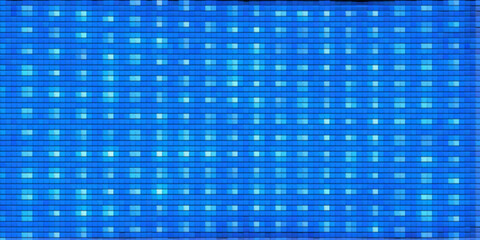 Seamless blue digital mosaic pattern texture wallpaper with subtle glow
