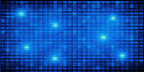 Abstract blue background design with square mosaic texture pattern and futuristic digital grid illustration