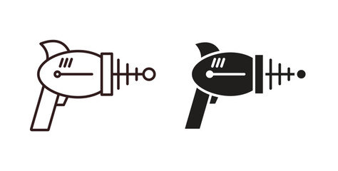 Fototapeta premium Laser gun icon concept. Glyph vector illustration isolated. Simple solid style.