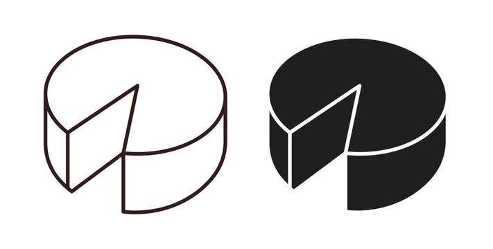 Parmesan icon concept. Glyph vector illustration isolated. Simple solid style.