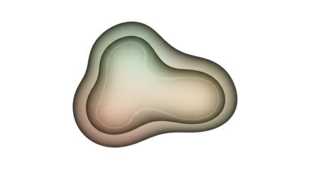 Abstract organic shape isolated on transparent background