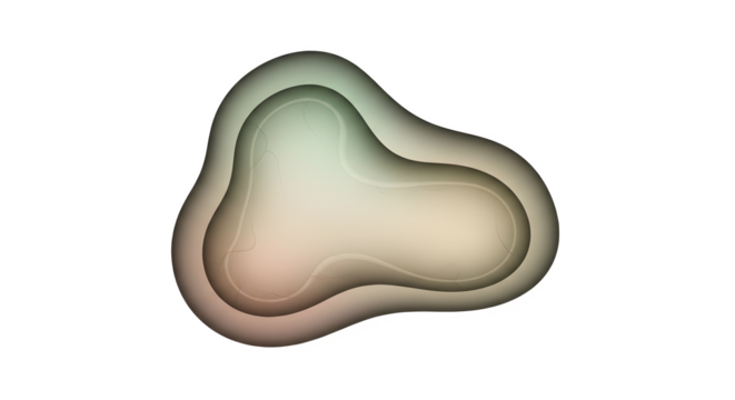 Abstract organic shape isolated on transparent background