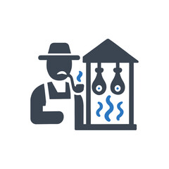 Farmer Smoking Meat icon