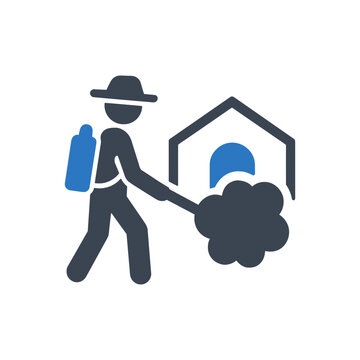Farmer Fumigating Shelter icon