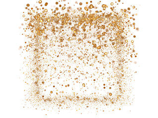 Scattered Golden Confetti Glitter Particles on Transparent Backdrop for Festive Celebration Decor and Glamorous Design Elements Ideal for Graphic Projects Exactly 200 Characters