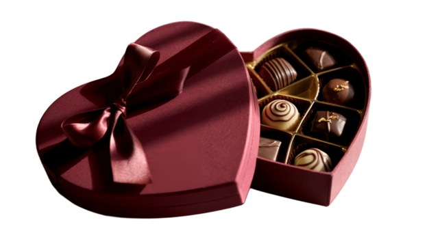 A heart-shaped box of assorted chocolates, a perfect gift for someone special.