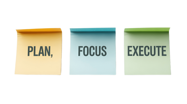 Plan, Focus, Execute: The recipe for success.