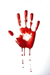 Crimson Handprint Drip