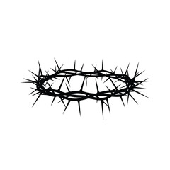 Dark silhouette of a crown of thorns