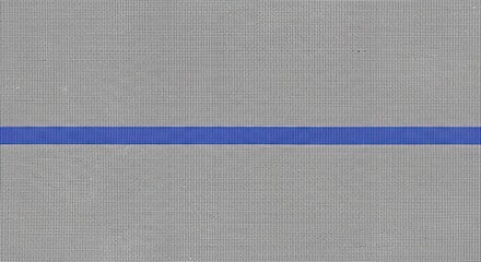Solid horizontal royal blue stripe divides a textured light gray background