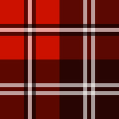 The smallest texture unit of the Classic Red and Black with Crisp White Accent Lines Plaid Seamless Pattern