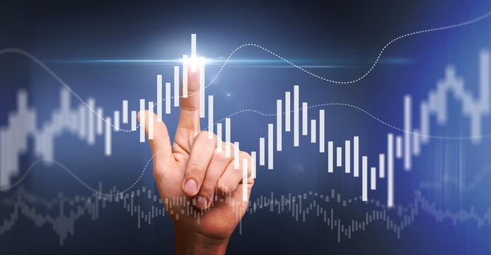 Growth market graph of investment abstract background - Powered by Adobe