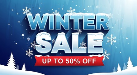 Winter sale up to 50 percent off announcement