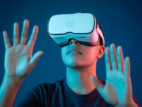 Immerse yourself in virtual reality with this headset experience, exploring new worlds and gaming adventures with total innovative tech control