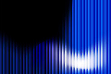 Abstract blue and black vertical lines with glowing light creating a futuristic and modern background