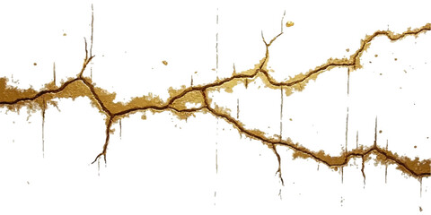 Abstract background of broken glass texture resembling a tree branch cracked across a concrete wall in winter