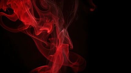 Fototapeta premium Red smoke on black background