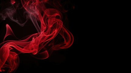 Red smoke on black background