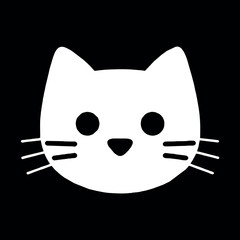 Cat Icon, Minimalist Cat Vector, Cute Cat Logo Design