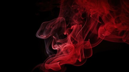 Red smoke on black background