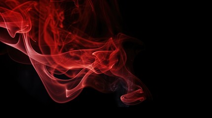 Red smoke on black background