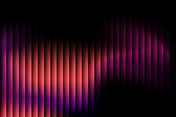 Abstract vertical glowing lines of pink and purple light against a dark background