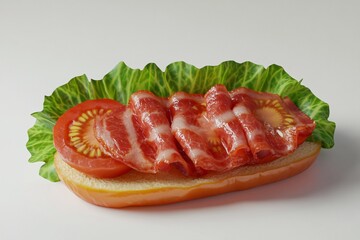Fresh  tomatoes, green salad, and raw healthy vegetables on a white background dinner meal