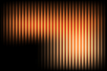 Abstract vertical ribbed texture with warm orange and yellow light creating a gradient effect