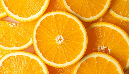 close up of fresh orange slices showing juicy texture and bright citrus color