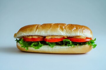 Fresh fast food meal with hamburger, cheese, and lettuce on a white plate