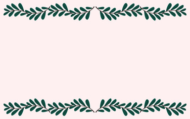 Obraz premium Merry Christmas banner. Christmas holly berry leaves isolated. Cute holly isolated. Vector illustration. Template.