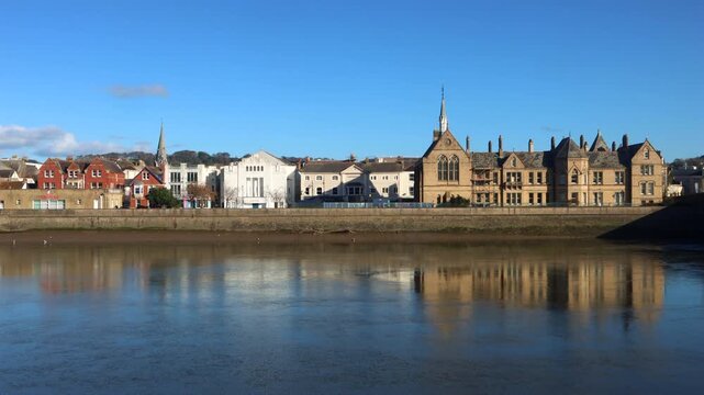 Skyline of the the market town of Barnstaple in North Devon 