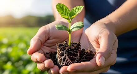 Soybean plant seedling