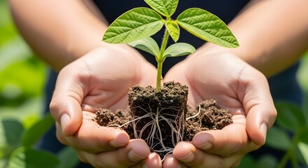 Soybean plant seedling