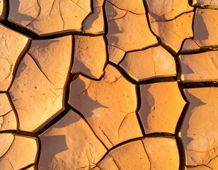 Cracked Dry Earth Texture. Generated image