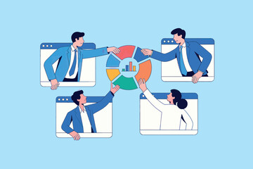 Remote team collaboration on data analysis and business strategy