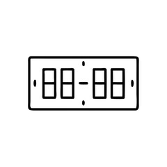 Outline of a blank scoreboard with dual sections for scoring  