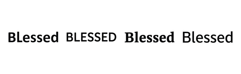 blessed text Easter silhouette art, black color and white background